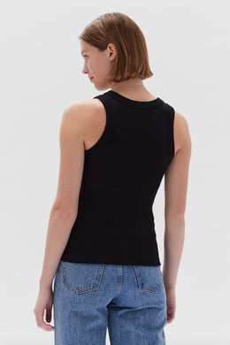 Assembly Label - Miana Organic Rib Tank, True Black