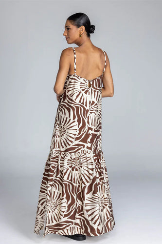 Blak - Dallas Maxi Dress, Chocolate/ Ivory