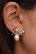 Meadowlark - Bow Pearl Stud Earrings, Sterling Silver