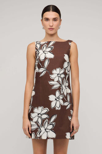 Staple The Label - Elara Mini Dress, Brown Floral