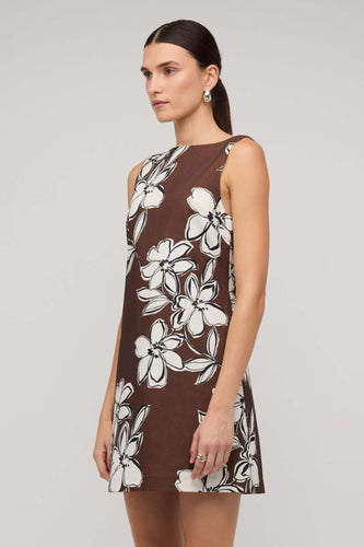 Staple The Label - Elara Mini Dress, Brown Floral