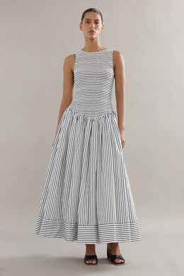 Caitlin Crisp - Celine Dress, Navy Stripe
