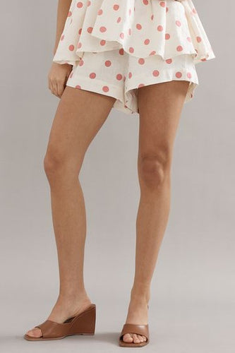 Caitlin Crisp - Juno Short, Pink Spot Linen