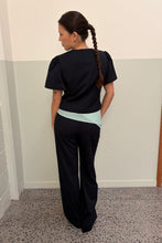 Ruby - Carolyn Short Sleeve Blazer, Navy Pinstripe