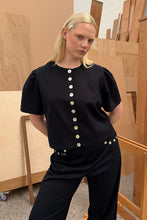 Ruby - Carolyn Short Sleeve Blazer, Navy Pinstripe
