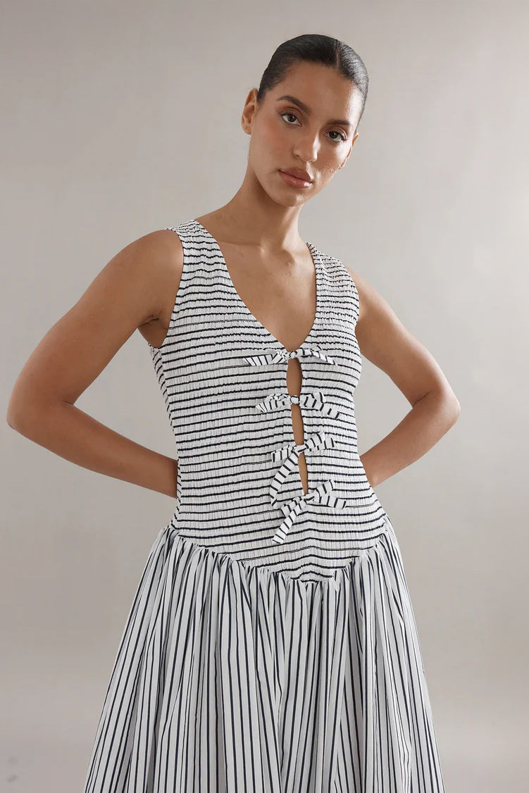 Caitlin Crisp - Celine Dress, Navy Stripe