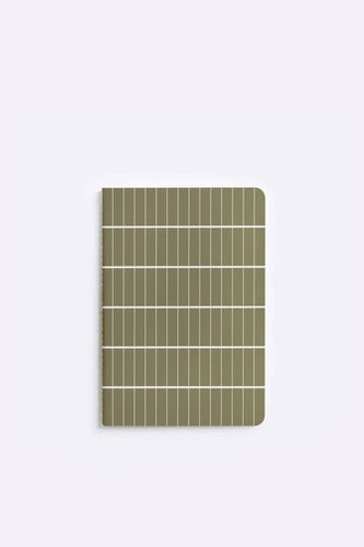 Lettuce - A5 Soft Cover Notebook, Tile Olive