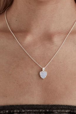 Stolen Girlfriends Club Jewellery - Love Claw Necklace, Sterling Silver/Blue Lace Agate