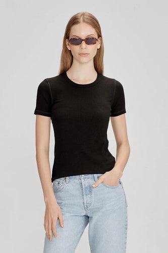 Commoners - Womens Base SS Ribbed Tee, Black