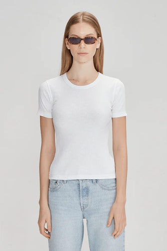 Commoners - Womens Base SS Ribbed Tee, White