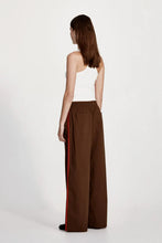 Commoners - Fine Rib Racer Back Tank, White/Red Stripe