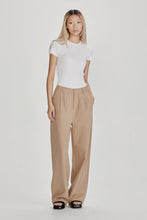 Commoners -Womens Linen Blend Pant, Toffee