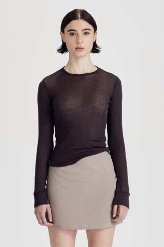 Commoners - Ultrafine LS Layer Tee, Soft Black
