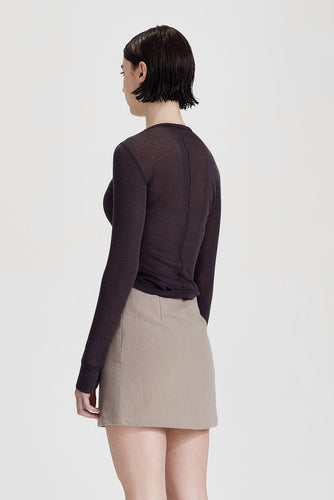 Commoners - Ultrafine LS Layer Tee, Soft Black