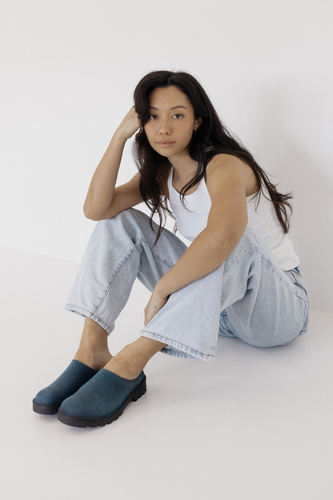 Commonplace x McKinlays - Anderson Slip On, Petrol Nubuck
