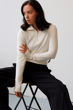 Commonplace - Cardrona 1/4 Zip, Cream