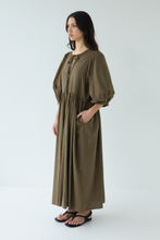 Sophie - Cotton Midi Dress, Forest