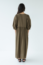 Sophie - Cotton Midi Dress, Forest