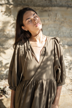 Sophie - Cotton Midi Dress, Forest