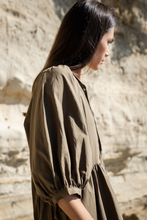 Sophie - Cotton Midi Dress, Forest