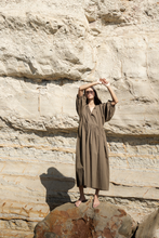 Sophie - Cotton Midi Dress, Forest