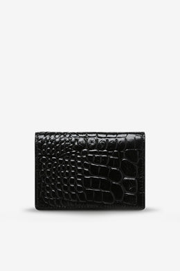 Status Anxiety - Easy Does it Wallet, Black Croc Emboss