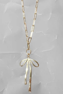 Crushes - Bow Anchor Necklace, Gold