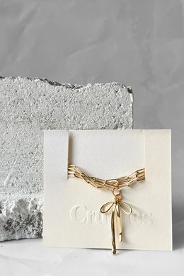 Crushes - Bow Anchor Necklace, Gold