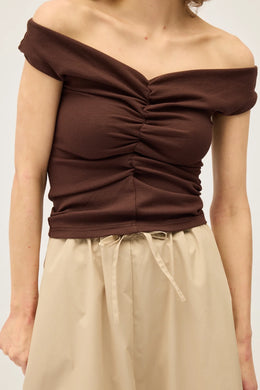 Dominique Healy - Niveah Tee, Chocolate Rib