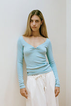 Dominique Healy - Jillian Longsleeve, Blue Rib