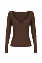Dominique Healy - Jillian Longsleeve, Chocolate Rib