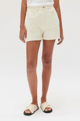 Assembly Label - Boxy Denim Short, Ecru