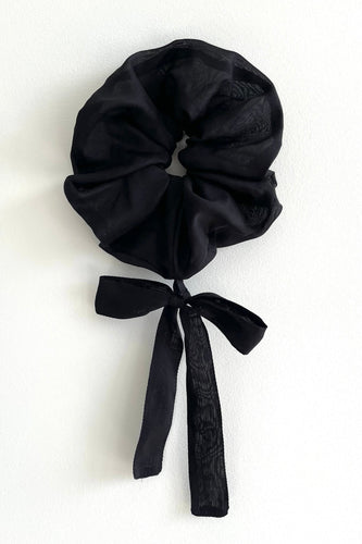 Caitlin Snell - Eva Zero Waste Scrunchie w Detachable Bow, Black