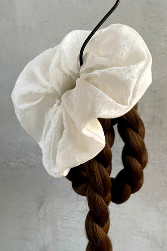 Caitlin Snell - Eva Zero Waste Scrunchie, Eggshell Silk
