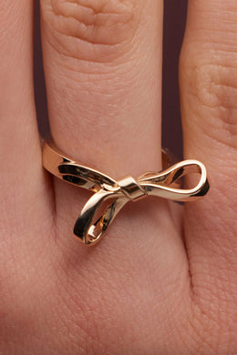 Meadowlark - Bow Ring, Gold Plated