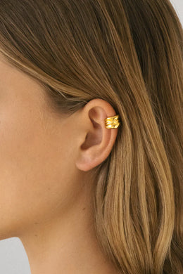 Flash Jewellery - Vertigo Ear Cuff, 14k Gold Vermeil