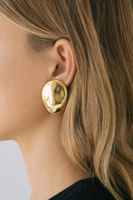Flash Jewellery - Dylan Dome Earrings, 14k Plated Brass