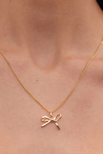 Meadowlark - Bow Charm Necklace, Gold Plated
