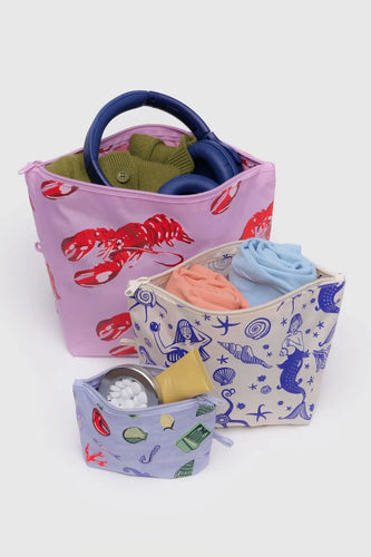 Baggu - Go Pouch Set, Sea Creatures