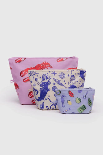 Baggu - Go Pouch Set, Sea Creatures