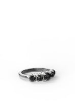 Stolen Girlfriends Club Jewellery - Halo Cluster Ring, Onyx / Silver