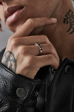 Stolen Girlfriends Club Jewellery - Halo Cluster Ring, Onyx / Silver