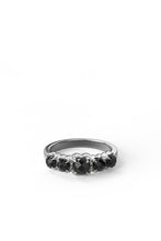 Stolen Girlfriends Club Jewellery - Halo Cluster Ring, Onyx / Silver