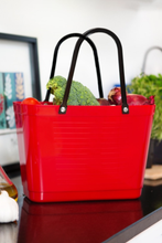 Hinza - Small Hinza Green Plastic Tote, Red