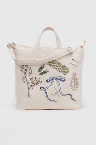 Baggu - Horizontal Zip Duck Bag, Embroidered Get Ready With Me