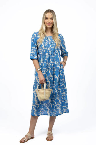 Humidity - Fleur Ziggy Dress, Blue/ Stone