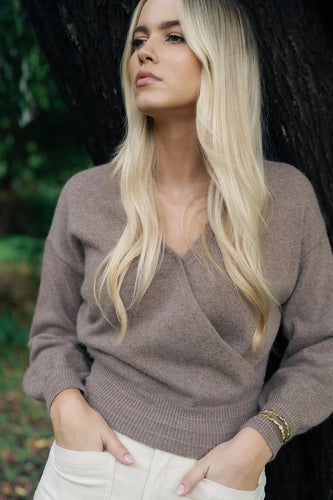 Humidity - Mika Wrap Top, Mocha