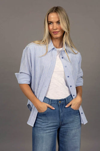 Humidity - Nala Stripe Shirt, Blue Stripe