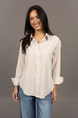 Humidity - Nala Stripe Shirt, Sand Stripe