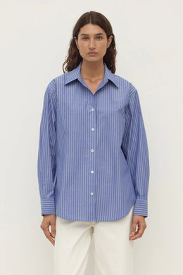 Assembly Label - Anais Stripe Long Sleeve Shirt, Blue/White Stripe